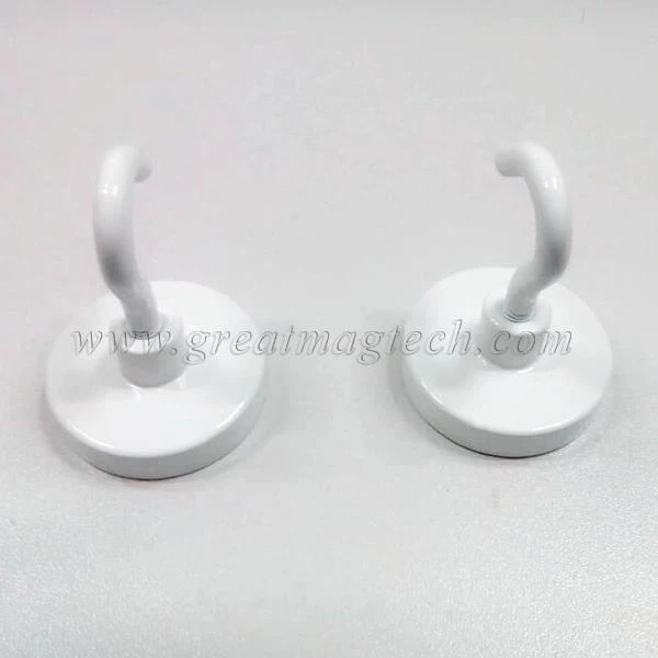 Neodymium White Magnetic Ceiling Hooks Magnets