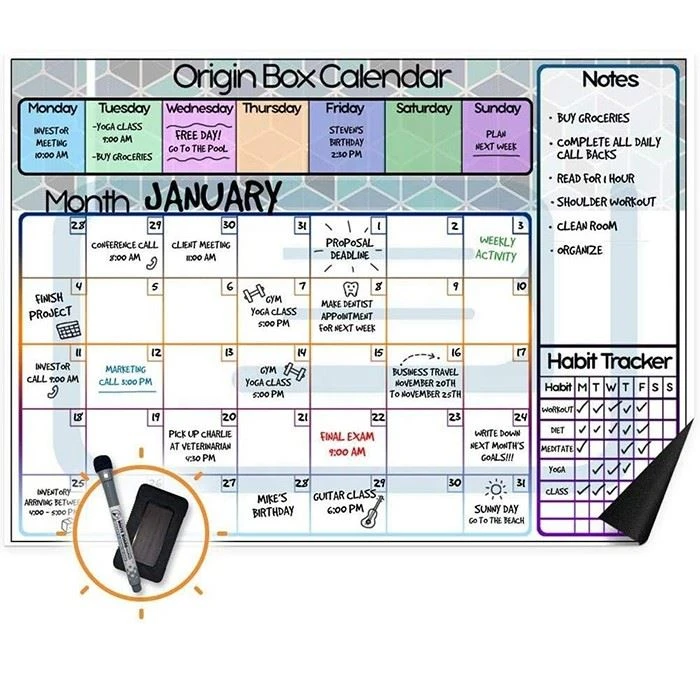 magnetic whiteboard for fridge